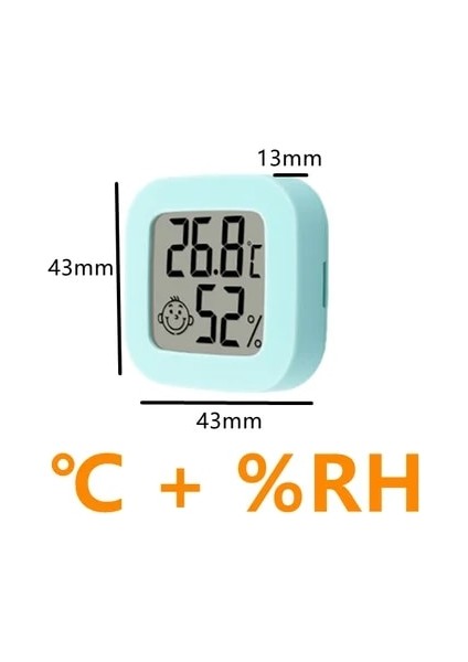 Yeşil Mini Iç Mekan Termometresi LCD Dijital Sıcaklık Odası Higrometre Ölçer Sensörü Nem Ölçer Iç Mekan Termometresi Sıcaklık (Yurt Dışından)