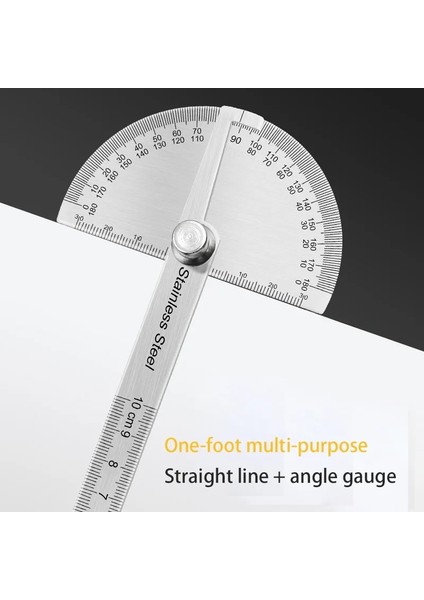 10 cm 180 Derece Iletki Metal Açı Bulucu Gonyometre Açı Cetvel Paslanmaz Çelik Ağaç Işleme Araçları Döner Ölçüm Cetveli 100/150 (Yurt Dışından) fırsatları