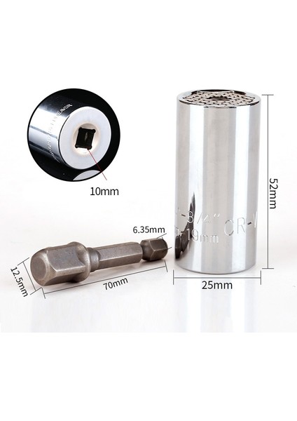 Sarı Evrensel Tork Anahtarı Kulaklık Seti Soket Kol 7-19MM Elektrikli Matkap Cırcır Burç Anahtarı Anahtar Çok El Aletleri (Yurt Dışından) fiyatları