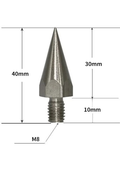 M10 45MM 1 Adet Paslanmaz Çelik Prizmalar Kutup Gps Kutup Ucu M10 M8 Keskin Nokta Değiştirme Prizmalar Çubuk ile 1/4 "dişi Konu (Yurt Dışından) fiyatları