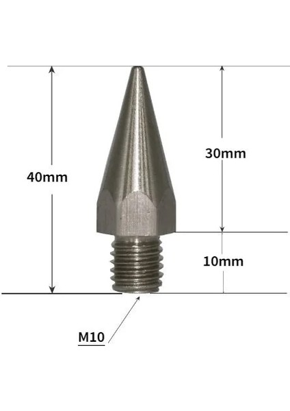 M10 45MM 1 Adet Paslanmaz Çelik Prizmalar Kutup Gps Kutup Ucu M10 M8 Keskin Nokta Değiştirme Prizmalar Çubuk ile 1/4 "dişi Konu (Yurt Dışından) modelleri