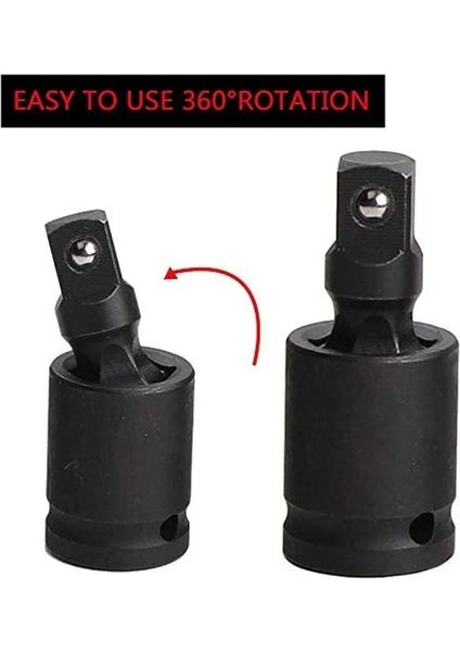 1 Adet 3 8 Sürücü Döndürme 360° Evrensel Mafsal Döner Adaptör Hava Darbeli Wobble Soket Parçası Darbe Adaptörü ve Redüktör Seti El Aleti 3/8 1/4 (Yurt Dışından) modelleri