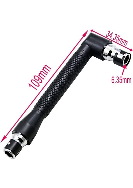 Bir Petpig Çift Kafa L Şeklinde Mini Soket Anahtarı 1/4 "6.35MM Tornavida Uçları Anahtar Yardımcı Alet ve Tornavida Ucu Matkap Seti (Yurt Dışından)