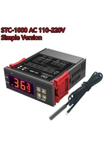 110V-220VLOWVERSION Stc 1000 Dijital Sıcaklık Kontrol Cihazı Termostat Termoregülatör Inkübatör Röle LED 10A Isıtma Soğutma STC-1000 12V 24V 220V (Yurt Dışından)