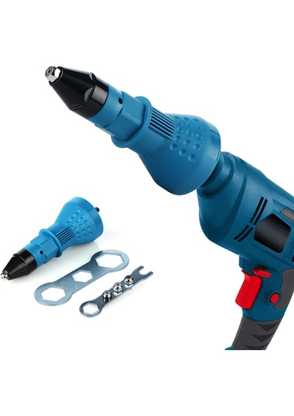 Mavi Elektrikli Somun Perçin Tabancası Perçin Somunu Aracı Perçinleme Matkap Malzemeleri Akülü Perçinler Matkap Adaptörü 2.4mm-4.8mm Somun Aracı Aksesuarları (Yurt Dışından) fiyatları