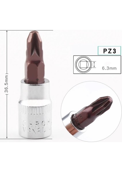 Pz3 1 Adet 1/4 "inç Sürücü Bit Soket Hex Torx Phillips Oluklu Pozi Uçları Adaptör Anahtarı Anahtarı Cırcır Kol Somun Tornavida Aracı (Yurt Dışından)