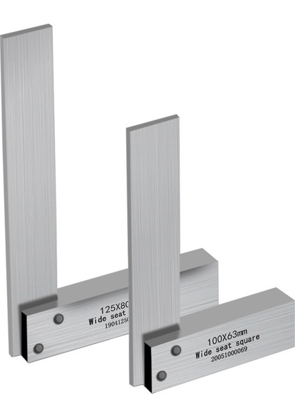 63X40MM Kare 90 Derece Kare L-Şeklinde Cetvel Zemin Oturaklı Hassas Sertleştirilmiş Çelik Açılı Cetvel 63X10 80X50 100X60 125X80MM (Yurt Dışından) fırsatları