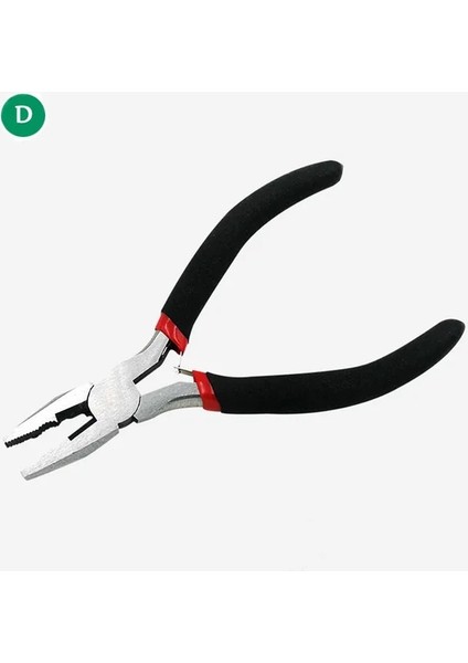 D Tipi Uzun Iğne Kargaburun Kelepçe Mini Dıy Pense Aracı Kablo Ucu Kesici Tel Striptizci Takı Yapımı Aracı Bükülmüş Pense El Aleti Seti (Yurt Dışından)