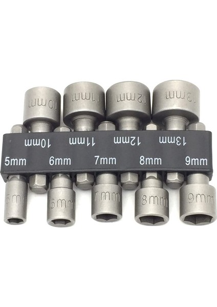 9 Adet 9/14 Adet Elektrikli El Sürücü Matkap Alet Takımı 5-13MM Metrik Lokma Anahtar Seti Güç Somun Sürücü Soket 1/4 "hex Shank Matkap Ucu Seti (Yurt Dışından)