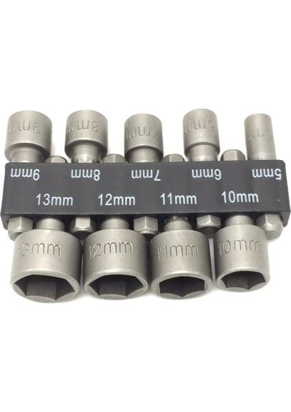 9 Adet 9/14 Adet Elektrikli El Sürücü Matkap Alet Takımı 5-13MM Metrik Lokma Anahtar Seti Güç Somun Sürücü Soket 1/4 "hex Shank Matkap Ucu Seti (Yurt Dışından)