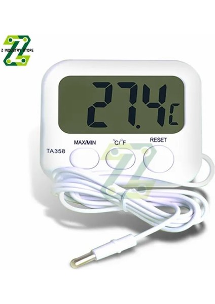 1.5 M Hat Mini Dijital Oda Termometresi Kapalı Higrometre Ölçer Prob Sensörü ile Yüzme Havuzu Buzdolabı Su Deposu Kablo ile 1.5 M (Yurt Dışından)