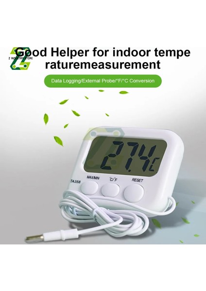 1.5 M Hat Mini Dijital Oda Termometresi Kapalı Higrometre Ölçer Prob Sensörü ile Yüzme Havuzu Buzdolabı Su Deposu Kablo ile 1.5 M (Yurt Dışından) fırsatları