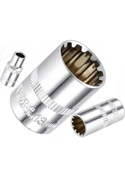 13MM 1 Adet 4-14MM 1/4 Inç Tahrik Altıgen Anahtar Kafası 12 Nokta Diş Cırcır Anahtar Kolu Araba Tamir Aracı Soket Somun Kaldırma (Yurt Dışından)