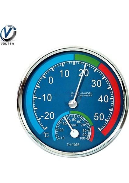 Mavi Işaretçi Termometre Termohigrometre Higrometre Kapalı Açık 2 In 1 Duvara Monte Masaüstü Sıcaklık Nem Ölçer Ev (Yurt Dışından)