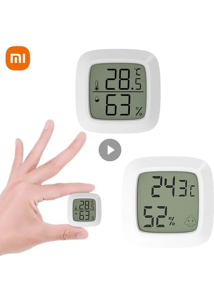 02 Xiaomi Manyetik Mini LCD Dijital Oda Termometresi Sıcaklık Sensörü Nem Ölçer Kapalı Higrometre Ölçer Hava Istasyonu (Yurt Dışından) fiyatları