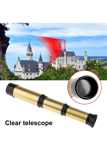 Gümüş 35MM Vintage El Zumlanabilir Monoküler Teleskop Hafif Korsan Spyglass Çocuklar Çocuklar Için Hediyeler Açık Kamp Macera (Yurt Dışından)