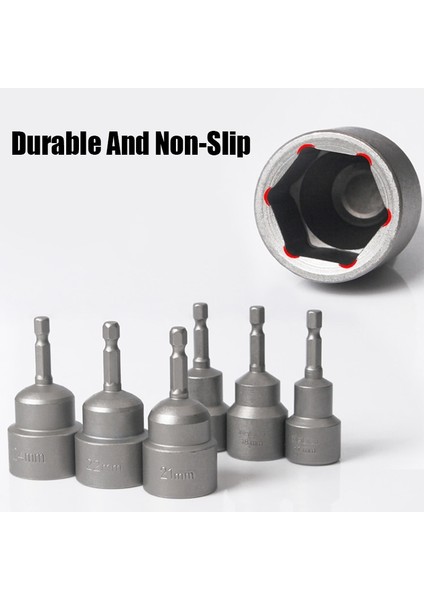 15MM x 65MM 1 Adet 5MM-19MM Altıgen Darbe Soket Manyetik Somun Tornavida Seti 1/4 6.35MM Anahtarı Matkap 65MM Uzun Adaptör Elektrikli Matkap Soket Kiti (Yurt Dışından)