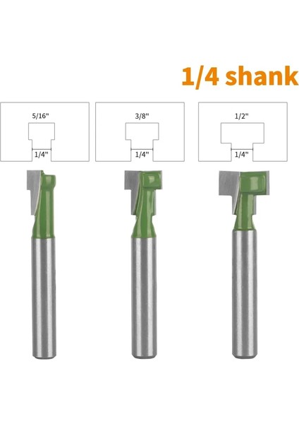 6X12.7 Yusun Yeşil Anahtar Deliği Bit T-Yuvası Kesici Yönlendirici Bit Ağaç Işleme Freze Kesicisi Ahşap Araçları Yüz Değirmeni (Yurt Dışından) fırsatları
