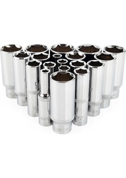 9mm 3/8 Inç Altıgen Derin Lokma Anahtar 6-23MM Derin Socke 6 Nokta Lokma Seti Adaptörü Cırcır Anahtarı Oto Tamir El Aleti (Yurt Dışından)