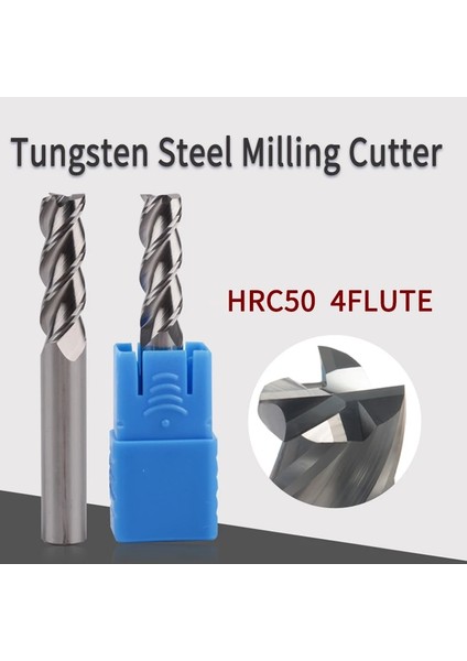 4f D3XD3X100L 1 Adet HRC50 4 Flüt Alaşım Karbür Freze Tungsten Çelik Freze Kesici Uç Freze 1mm 2mm 4mm 8mm 10MM 12MM 18MM 20MM 50L 60L 75L 150L (Yurt Dışından) fiyatları