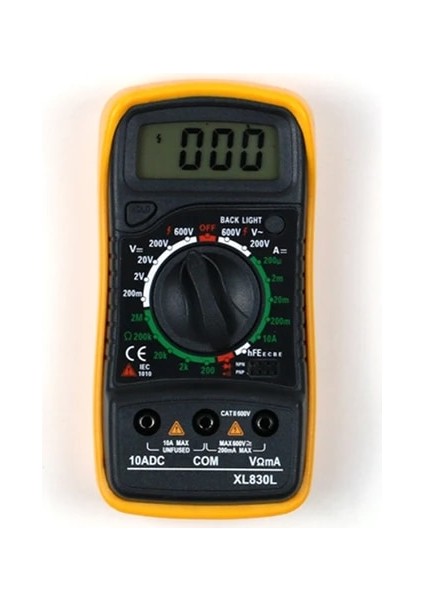 Bir Multimetre Dijital Çoklu Test Cihazı Voltmetre Ampermetre Ohmmetre Ac/dc Gerilim Diyot Elektrik Ölçüm Cihazı Buzzer LCD (Yurt Dışından)