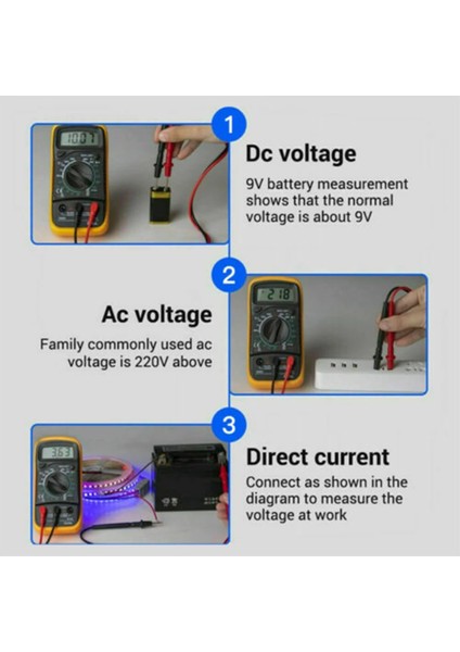 Bir Multimetre Dijital Çoklu Test Cihazı Voltmetre Ampermetre Ohmmetre Ac/dc Gerilim Diyot Elektrik Ölçüm Cihazı Buzzer LCD (Yurt Dışından) fırsatları