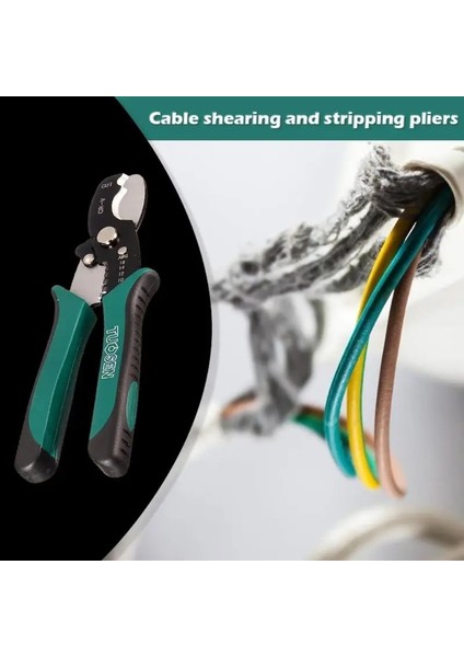 E 8 Inç Tuosen Tel Striptizci Çok Fonksiyonlu Tel Sıyırma Aracı Sıkma Pensesi Tel Kablo Striptizci Yay Tasarımı Çalışması Kolay (Yurt Dışından) fırsatları