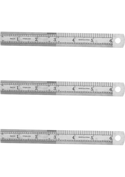 Gösterildiği Gibi 3 Adet 15CM 6 Inç Paslanmaz Metal Cetvel Ölçme Aracı (Yurt Dışından) fiyatları