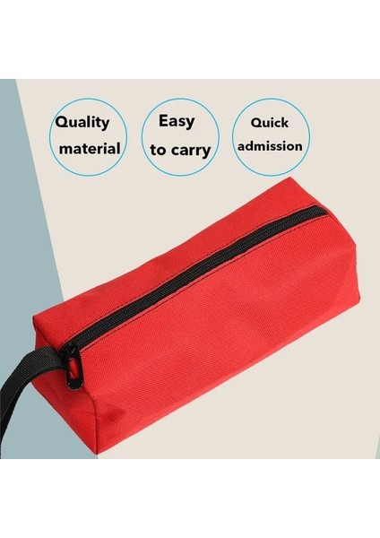 Kırmızı L-300X100X101MM 1 Adet El Alet Çantası Küçük Vidalar Çivi Matkap Ucu Metal Parçalar Alet Çantası Su Geçirmez Kanvas Alet Çantası Organizatör (Yurt Dışından)
