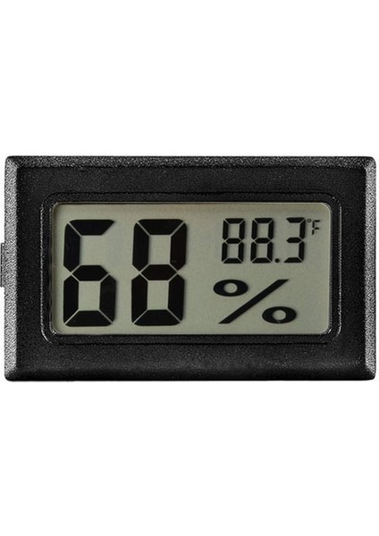 Siyah Mini Dijital LCD Sıcaklık Sensörü Test Cihazı Nem Ölçer Termometre Higrometre Ölçer Kapalı Açık Için Su Geçirmez Prob (Yurt Dışından)