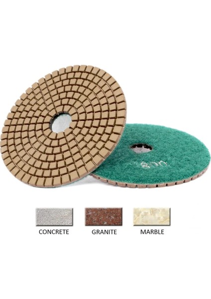 400 4 Inç 100MM Elmas Parlatma Pedi Islak Kullanım 1 Parça Parlatma Tekerleği Taş Beton Granit Araçları Taşlama Diski 30 #-3000 # Grit (Yurt Dışından)