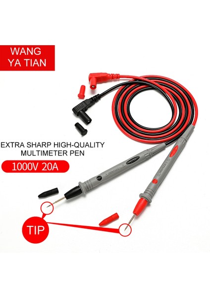 1000V 10A Multimetre Kalem Dijital Multimetre Test Kalemi Kurşun Pin Ucu Multimetre Test Cihazı Probu 20A 1000V 1 Çift (Yurt Dışından) modelleri