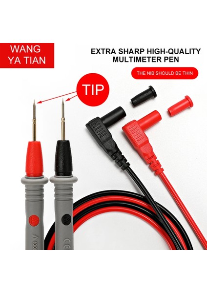 1000V 10A Multimetre Kalem Dijital Multimetre Test Kalemi Kurşun Pin Ucu Multimetre Test Cihazı Probu 20A 1000V 1 Çift (Yurt Dışından) fırsatları