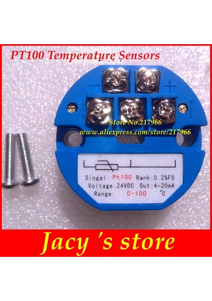 0-300 4-20MA Rtd PT100 Sıcaklık Verici Sensör Modülü Termal Direnç 4-20MA -50-50 -50-100 -50-150 100 200 300 400 Derece (Yurt Dışından)
