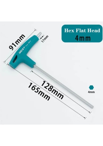 4mm-1 Adet Allen Anahtarı Altıgen Anahtar Cr-V Alaşımlı Düz Kafa Altıgen Evrensel Tornavida El Aleti Evrensel Hızlı Geçmeli Adaptör T-Kolu Anahtarı (Yurt Dışından)