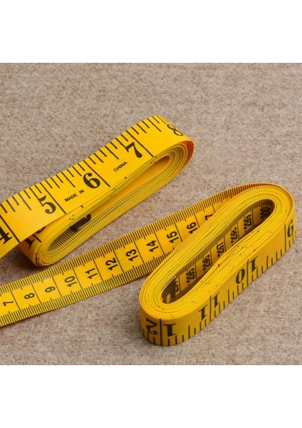Sarı Dikiş Mezura Vücut Ölçme Cetveli Metrik Roll Up Craft Terzilik Göğüs Ölçümü Santimetre Metre Siyah (Yurt Dışından) fiyatları