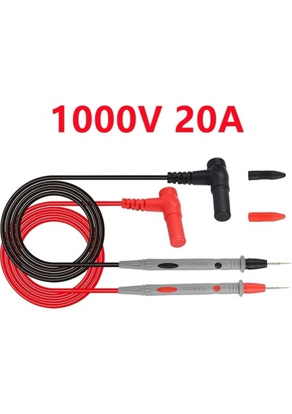 1000V 20A 1 Çift Dijital Multimetre Probu Yumuşak Silikon Tel Iğne Ucu Timsah Klipsli Evrensel Test Uçları LED Test Cihazı Multimetro Için (Yurt Dışından)