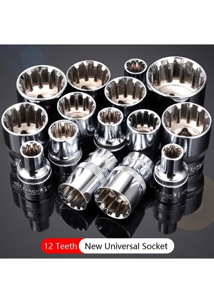9mm-1 Adet 1 Adet 1/2 "tahrik Dişi 12 Nokta Lokma Anahtarı Kafası 6-32MM Cr-V Anti-Pas Soket Bit Mmany Türleri Için Somun Sökme El Aletleri (Yurt Dışından)