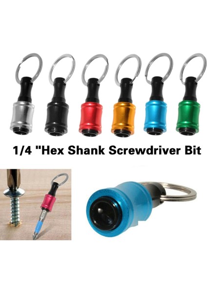 Yeşil 1/4 Inç Hex Shank Tornavida Bit Tutucu Uzatma Çubuğu Anahtarlık Vida Adaptörü Altıgen Soket Matkap El Tornavidaları (Yurt Dışından)