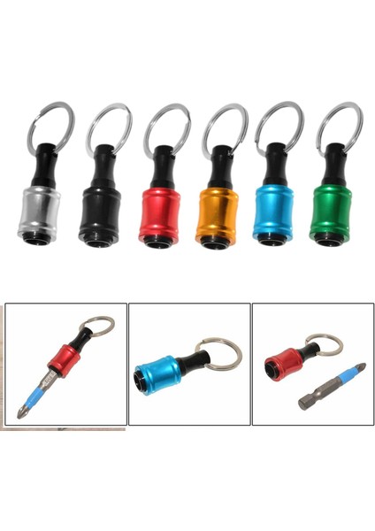 Yeşil 1/4 Inç Hex Shank Tornavida Bit Tutucu Uzatma Çubuğu Anahtarlık Vida Adaptörü Altıgen Soket Matkap El Tornavidaları (Yurt Dışından)