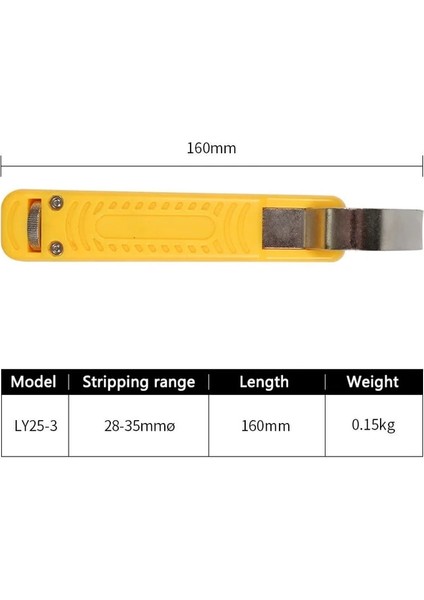 LY25-3 Kablo Sıyırma Telleri ve Yalıtım Katmanı Şeridi Çıkarma Kaplama Bıçağı Striptizci Tel Koaksiyel Mini Alet Peel Pvc LY25-1 (Yurt Dışından)