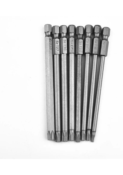 T10 1 Adet Torx Tornavida Bit 1/4 ''shank Hex Rüzgar Matkap Kafası 100MM Vida Anahtarı Manyetik Yıldız T8 T10 T15 T20 T25 T27 T30 T40 (Yurt Dışından)