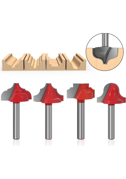 04 1 Adet 6 mm Shank Freze Kesicisi Ahşap Oyma Açık Uçlu Oyma Dantel Bıçak Bit 3D Ağaç Işleme Ekleme Tungsten Karbür Cnc Router Bit (Yurt Dışından)