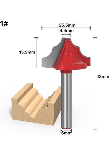 04 1 Adet 6 mm Shank Freze Kesicisi Ahşap Oyma Açık Uçlu Oyma Dantel Bıçak Bit 3D Ağaç Işleme Ekleme Tungsten Karbür Cnc Router Bit (Yurt Dışından)