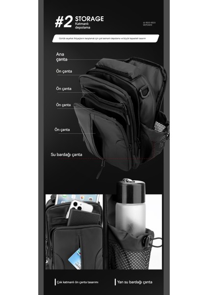 Erkek Fonksiyonel Anti-Su Çapraz Omuz Açık Çok Fonksiyonlu Tek Omuz Çapraz Sırt Çantası (Yurt Dışından) fiyatları