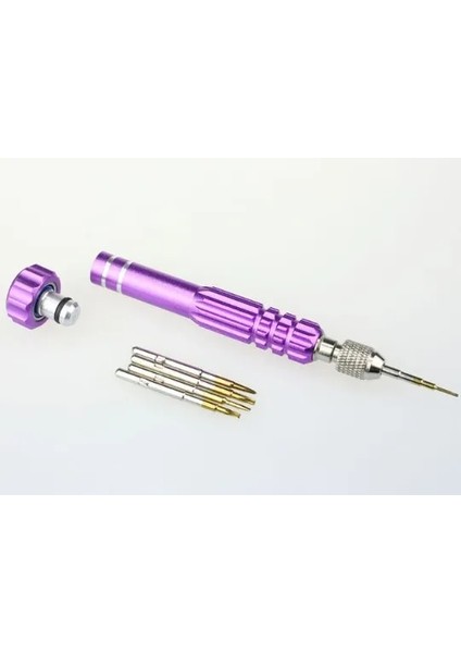 Mor 5 In 1 Hassas Torx Tornavida Seti Cep Telefonu Saat Onarımı Karışık Set Araç Kiti Samsung iPad Htc Cep Telefonu Tablet Pc Onarımı (Yurt Dışından)