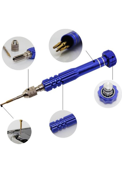 Mor 5 In 1 Hassas Torx Tornavida Seti Cep Telefonu Saat Onarımı Karışık Set Araç Kiti Samsung iPad Htc Cep Telefonu Tablet Pc Onarımı (Yurt Dışından)