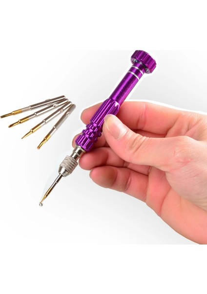 Mor 5 In 1 Hassas Torx Tornavida Seti Cep Telefonu Saat Onarımı Karışık Set Araç Kiti Samsung iPad Htc Cep Telefonu Tablet Pc Onarımı (Yurt Dışından)
