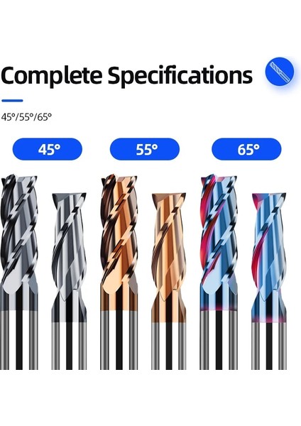 D3XD3X50L 1 Adet HRC55 4f HRC55/65 4 Flüt Alaşım Tungsten Çelik Freze Karbür Parmak Frezeler Kesici Kesme Aleti Cnc Işleme Kaplama Düz Uçlu Değirmen (Yurt Dışından)