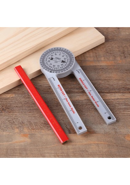Hiçbir Kalem 360 Derece Iletki Yüksek Hassasiyetli Tek Kesim Ölçeği Iletki Cetvel Iletki Gönye Testere Açı Ölçer Ölçme Aracı (Yurt Dışından) fırsatları